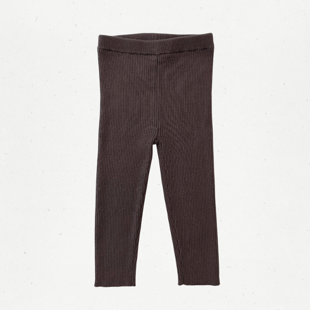 Jamie Kay Dark Coffee Knit Leggings