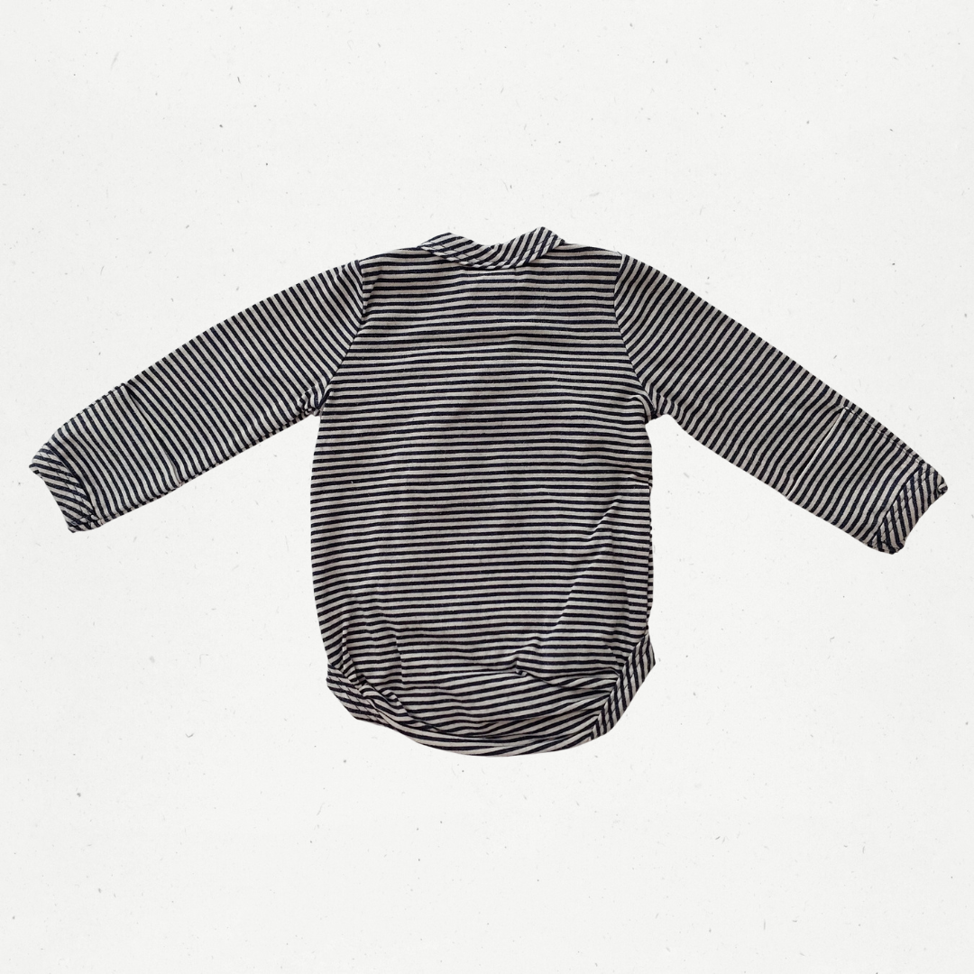 Little Bundle Stripe Kimono Bodysuit