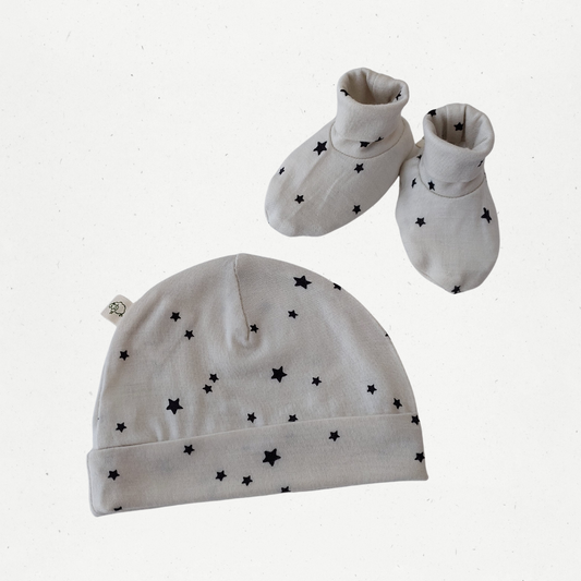 Mokopuna Merino Beanie & Bootie Set