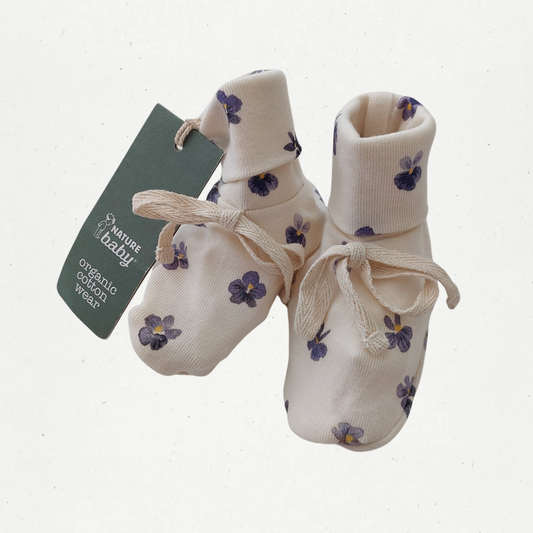 Nature Baby Pressed Pansy Booties