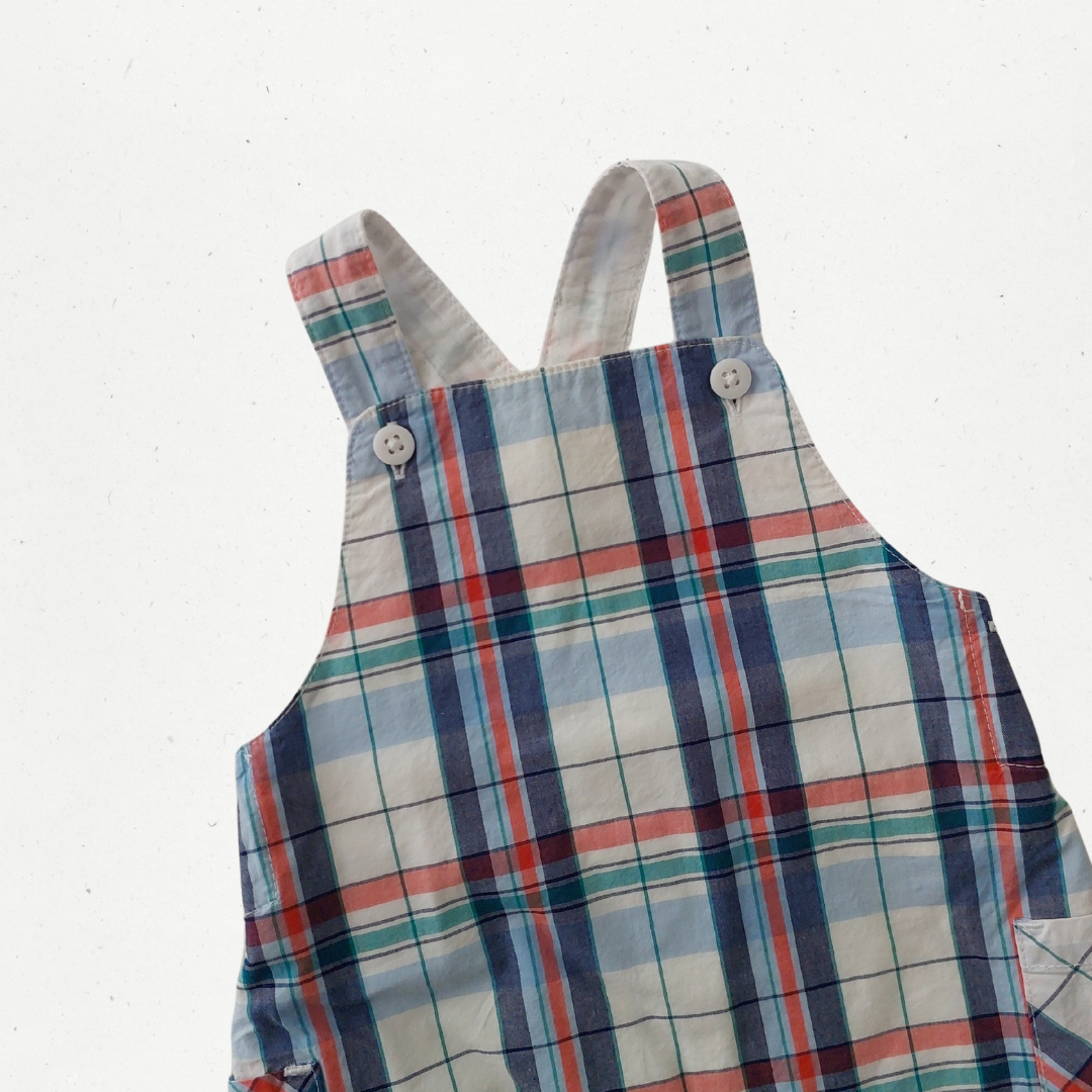Janie and Jack Gingham Overalls
