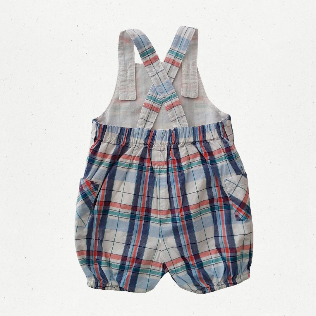 Janie and Jack Gingham Overalls