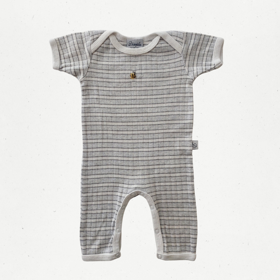 Dimples Cotton Rib Growsuit