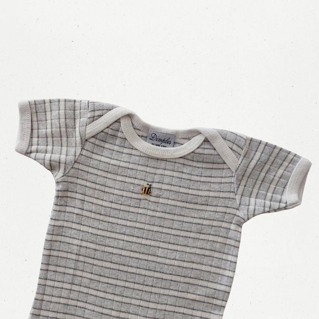 Dimples Cotton Rib Growsuit