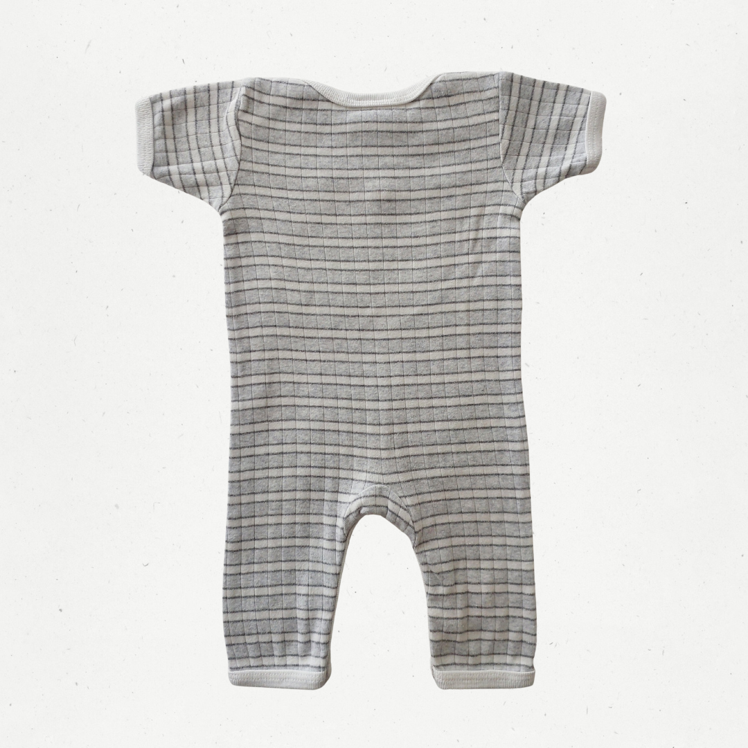 Dimples Cotton Rib Growsuit