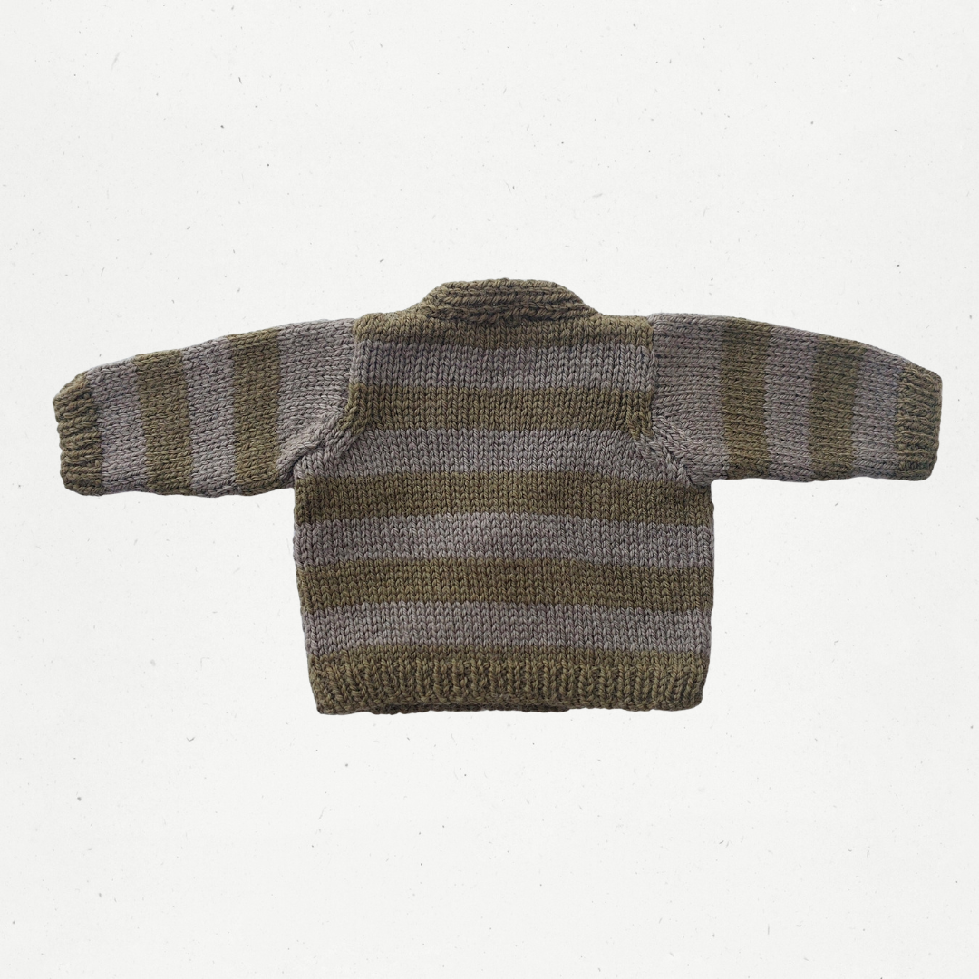 Handmade Stripe Merino Cardigan