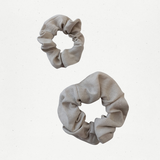 Mum & Mini Linen Scrunchie Set