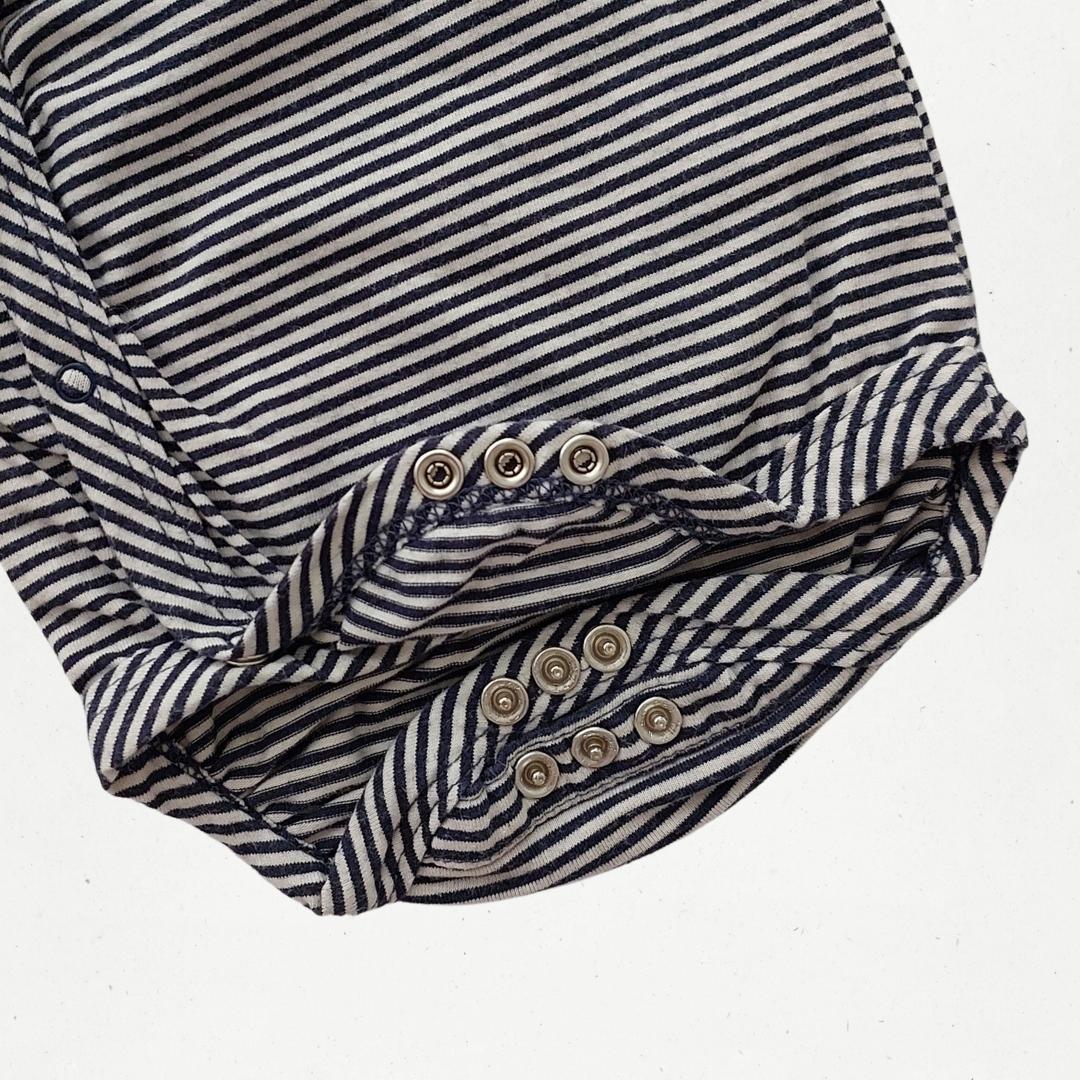 Little Bundle Stripe Kimono Bodysuit