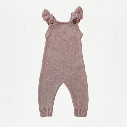 Jamie Kay Blossom Pink Knit Overalls