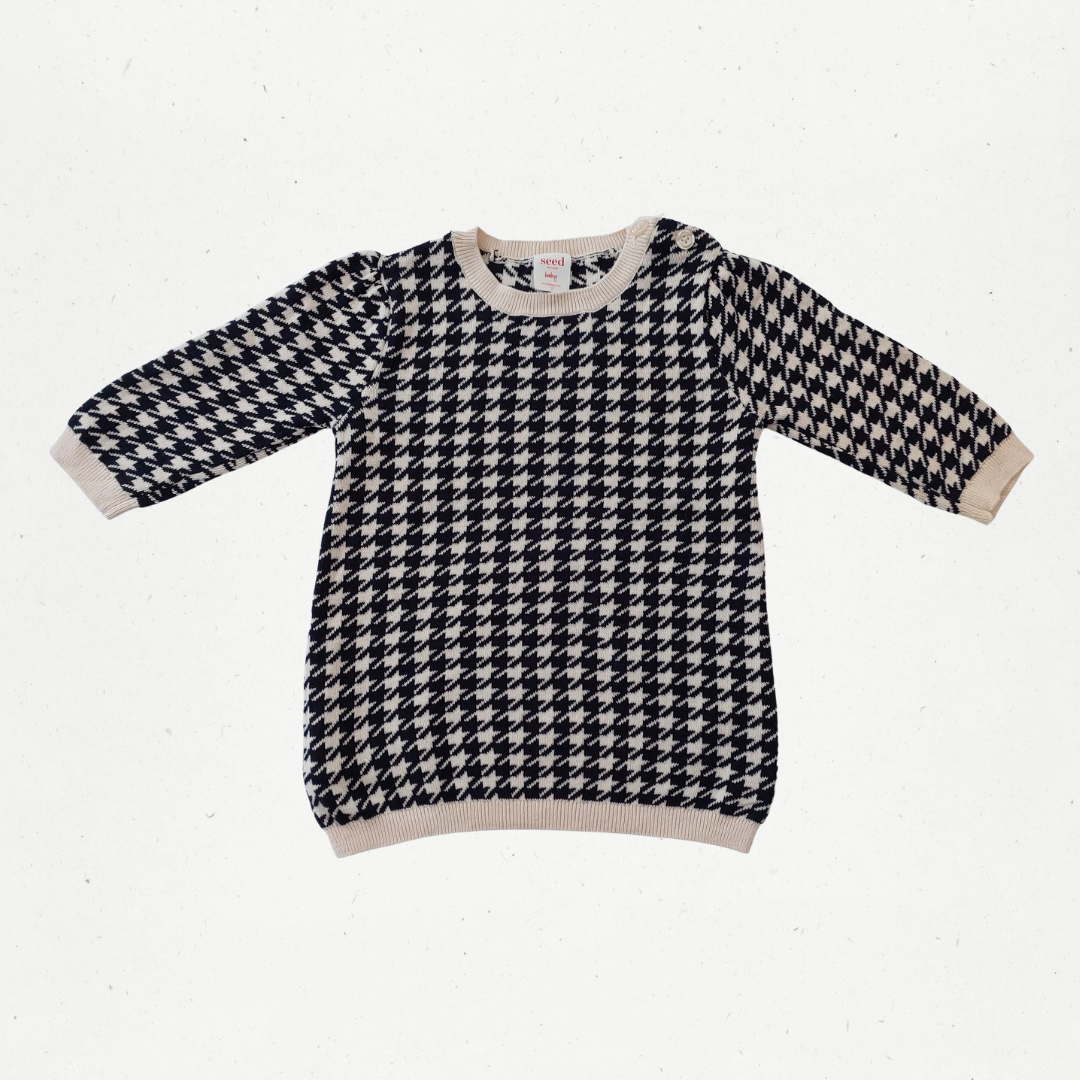 Seed Heritage Houndstooth Knit Dress