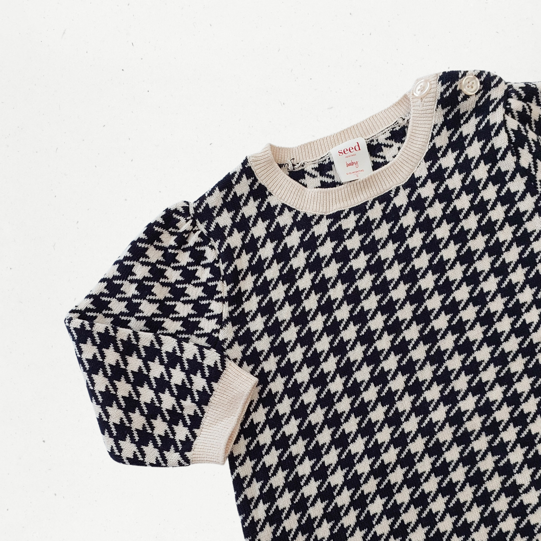 Seed Heritage Houndstooth Knit Dress