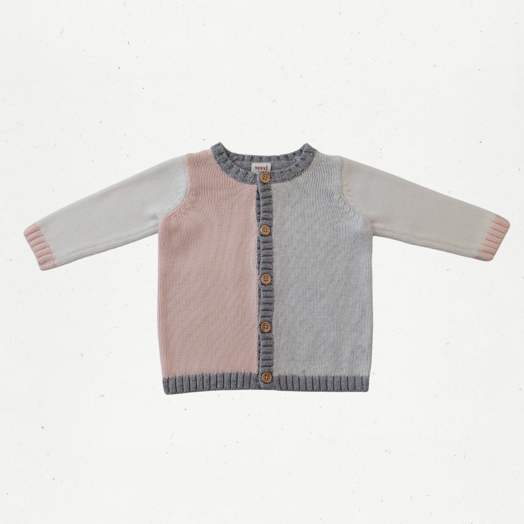 Seed Heritage Colour Block Cardigan