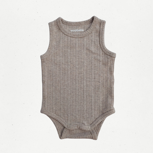 Woolbabe Cotton & Merino Singlet Bodysuit