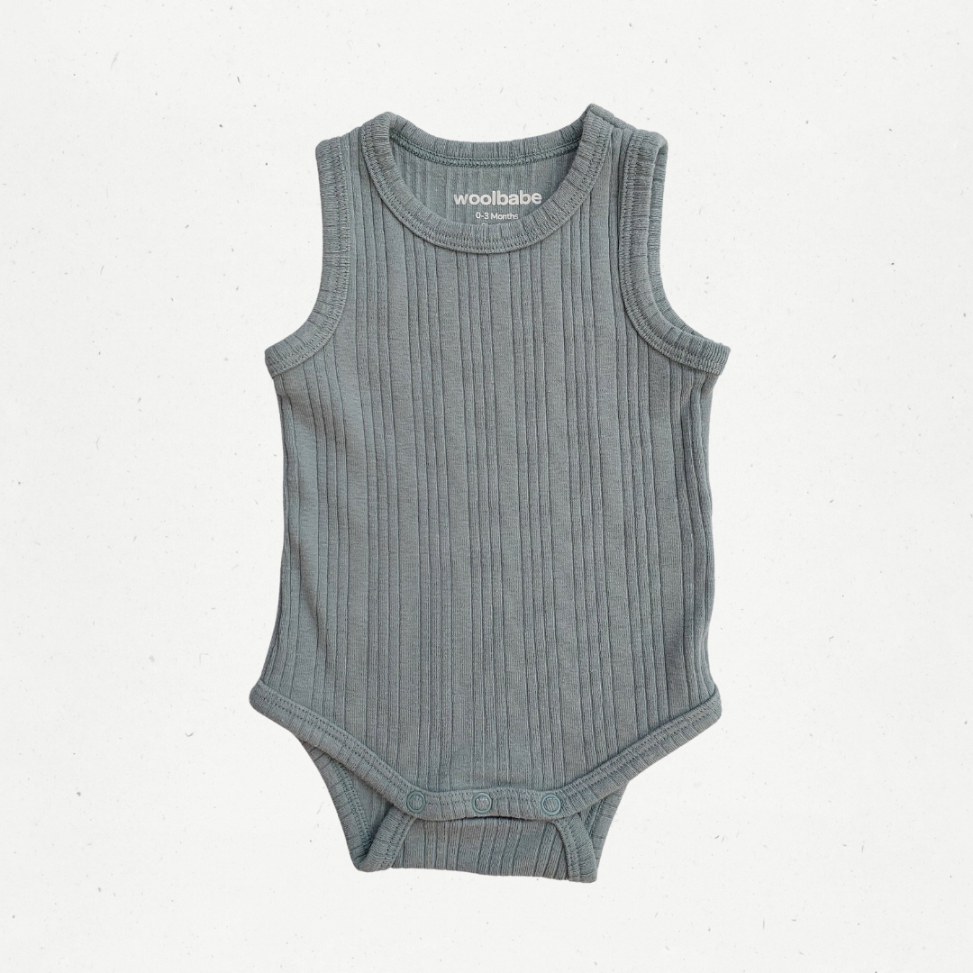 Woolbabe Cotton & Merino Singlet Bodysuit