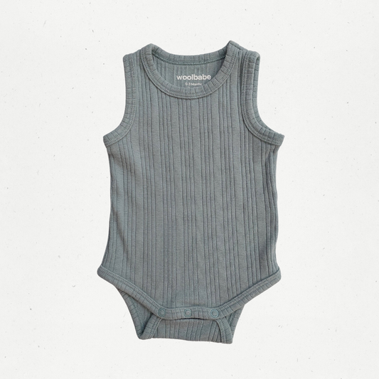 Woolbabe Cotton & Merino Singlet Bodysuit