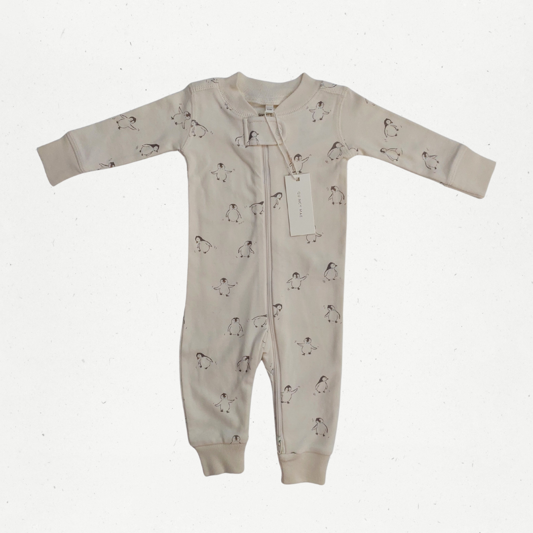 Quincy Mae Penguin Growsuit