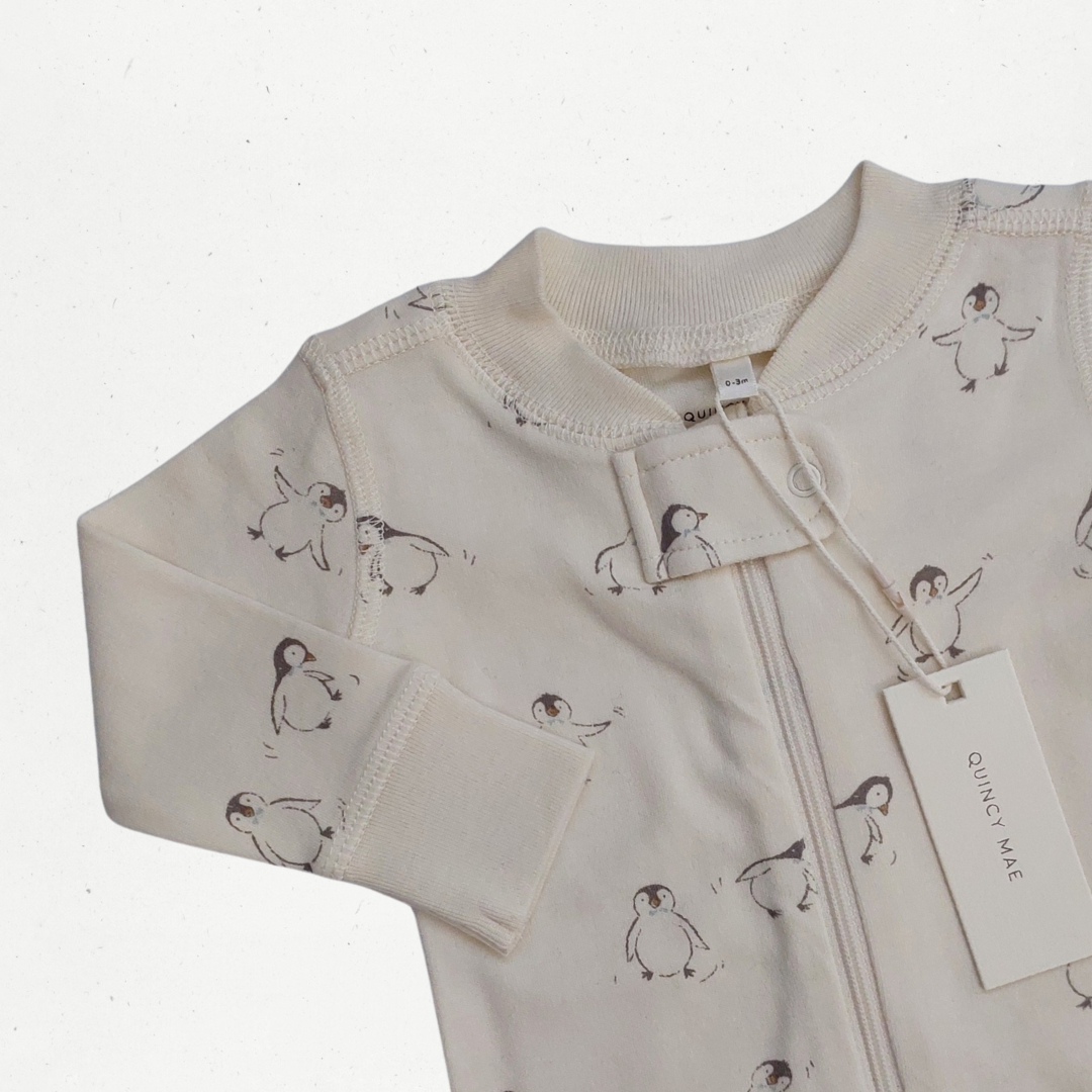 Quincy Mae Penguin Growsuit