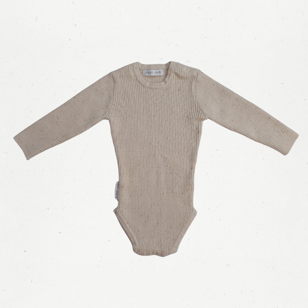 Ziggy Lou Biscotti Fleck Bodysuit