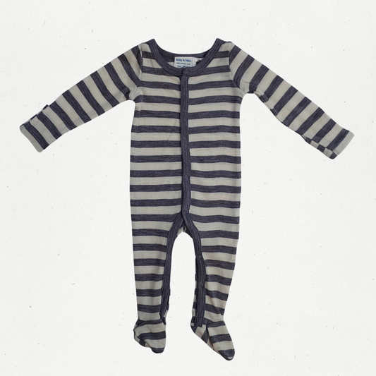 Milly & Milo Stripe Merino Growsuit