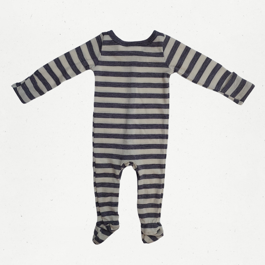 Milly & Milo Stripe Merino Growsuit
