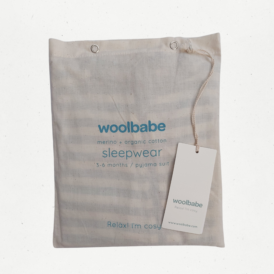 Woolbabe Tide Cotton / Merino Sleepsuit