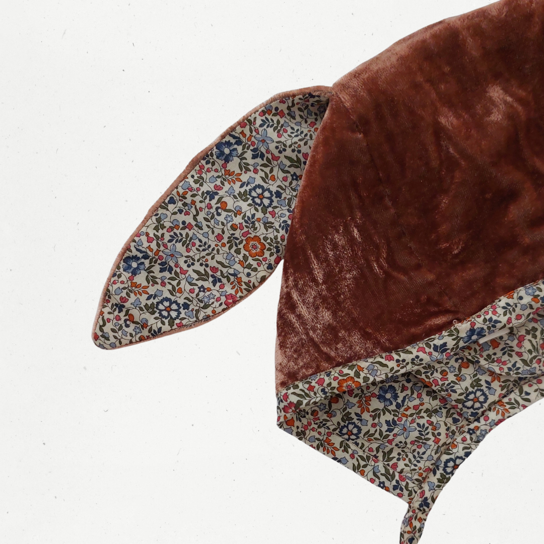 Handmade Velvet & Cotton Bonnet