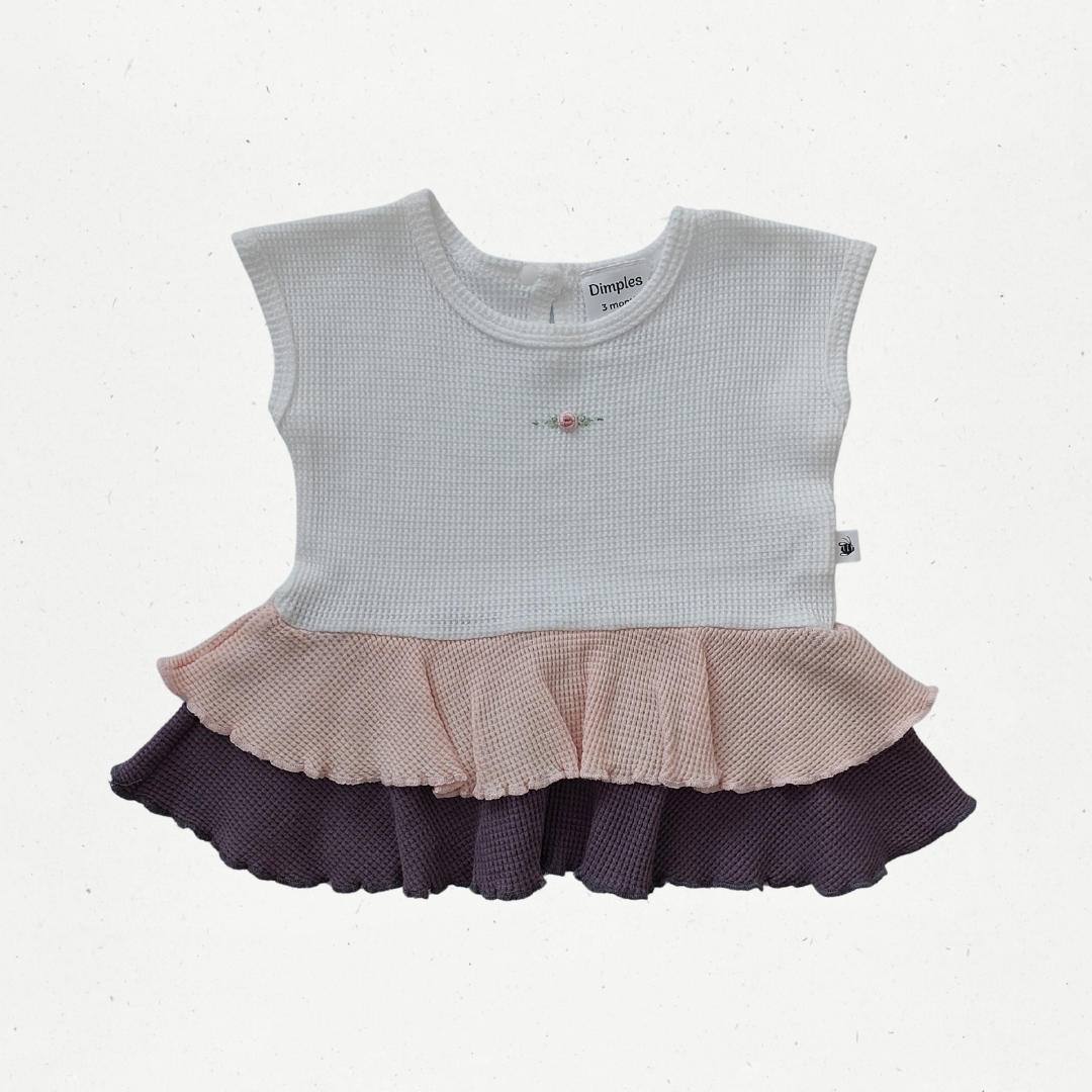 Dimples Organic Cotton Waffle Dress