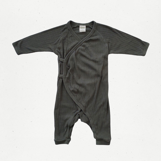 Nature Baby Pointelle Kimono Growsuit