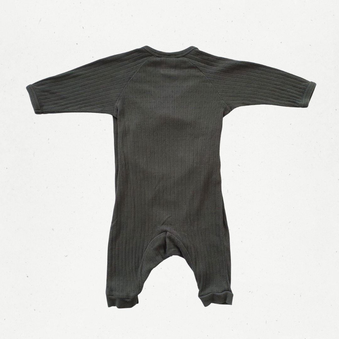 Nature Baby Pointelle Kimono Growsuit
